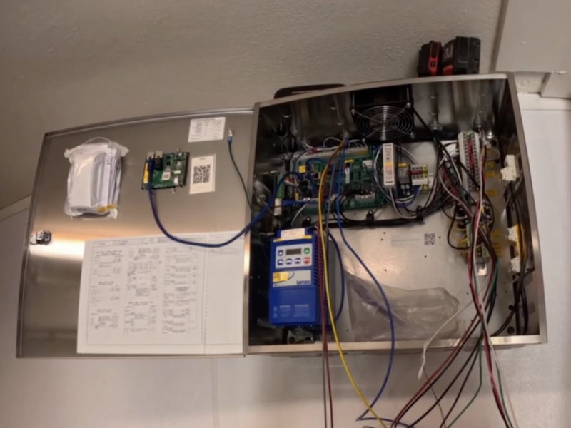 Electrical system component in commercial restaurant.